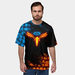 Футболка оверсайз мужская ОГНЕННЫЙ WALHALLA TEAM TOKYO REVENGERS, цвет: 3D-принт — фото 2