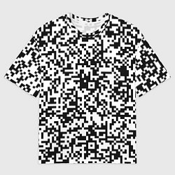 Футболка оверсайз мужская Стиль QR код, цвет: 3D-принт