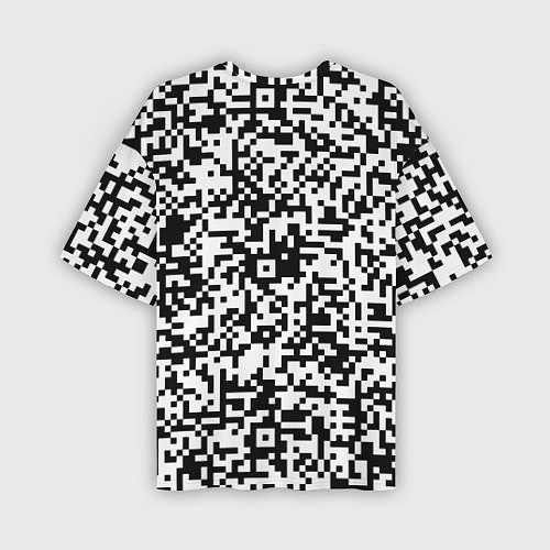 Мужская футболка оверсайз Стиль QR код / 3D-принт – фото 2