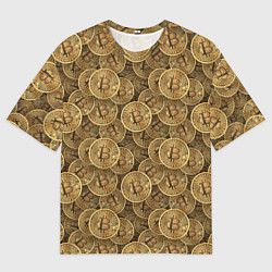 Футболка оверсайз мужская Bitcoins, цвет: 3D-принт