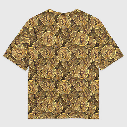 Мужская футболка оверсайз Bitcoins / 3D-принт – фото 2