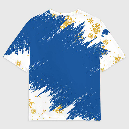 Мужская футболка оверсайз НОВОГОДНИЙ ЧЕЛСИ, CHELSEA НОВЫЙ ГОД / 3D-принт – фото 2