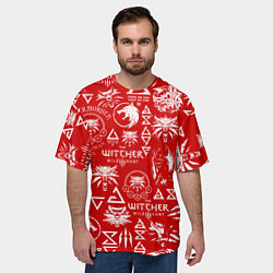 Футболка оверсайз мужская THE WITCHER LOGOBOMBING ЛОГОТИПЫ ВЕДЬМАКА, цвет: 3D-принт — фото 2