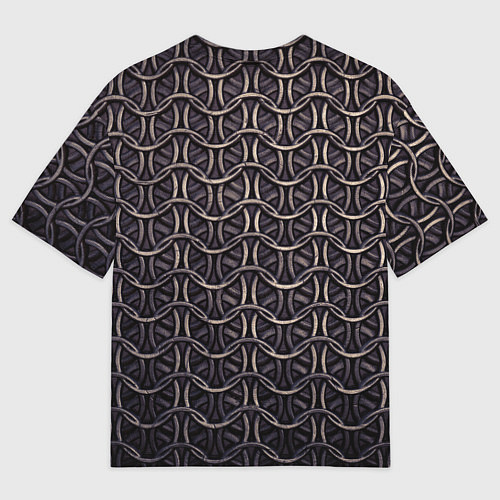 Мужская футболка оверсайз Кольчуга железная средневековая / 3D-принт – фото 2