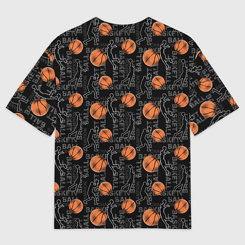 Мужская футболка оверсайз BASKETBALL - Баскетбол / 3D-принт – фото 2