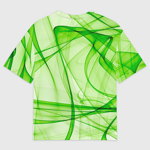 Мужская футболка оверсайз Жизнерадостный салатовый / 3D-принт – фото 2