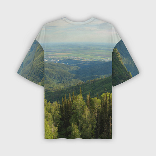 Мужская футболка оверсайз Природный пейзаж / 3D-принт – фото 2
