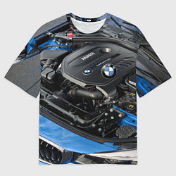 Мужская футболка оверсайз BMW Engine Twin Power Turbo