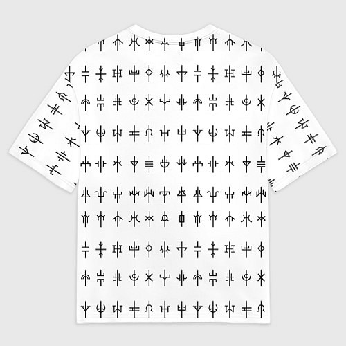 Мужская футболка оверсайз Символы эзотерики / 3D-принт – фото 2