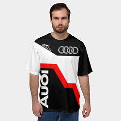 Футболка оверсайз мужская AUDI полный привод, цвет: 3D-принт — фото 2