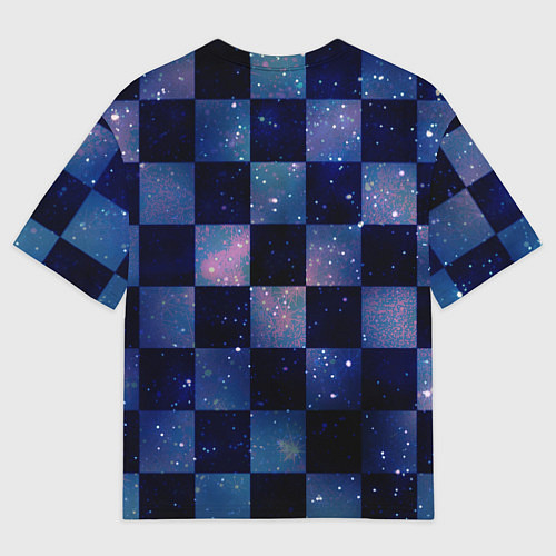Мужская футболка оверсайз Space Neon Neon Chessboard / 3D-принт – фото 2