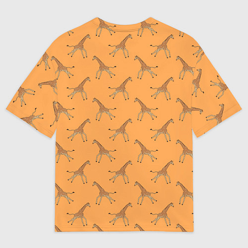 Мужская футболка оверсайз Жирафы паттерн / 3D-принт – фото 2