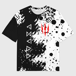 Футболка оверсайз мужская The Witcher black & white, цвет: 3D-принт