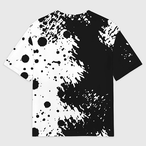 Мужская футболка оверсайз The Witcher black & white / 3D-принт – фото 2