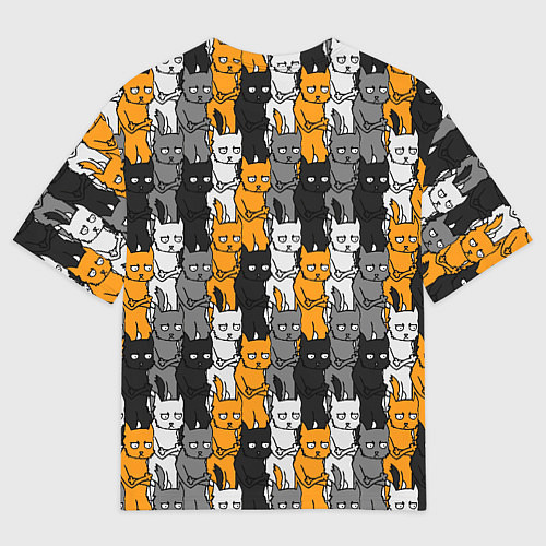 Мужская футболка оверсайз Злой Кот мем / 3D-принт – фото 2