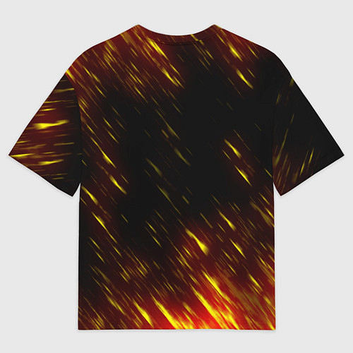 Мужская футболка оверсайз ACDC Neon / 3D-принт – фото 2