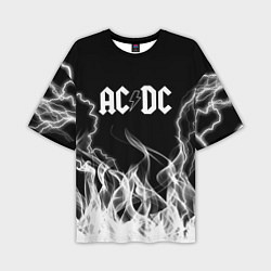 Мужская футболка оверсайз ACDC Fire