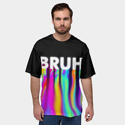 Футболка оверсайз мужская BRUH Братан, цвет: 3D-принт — фото 2