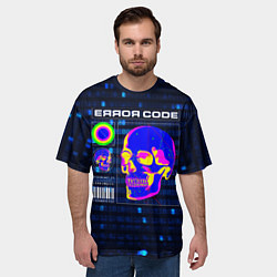 Футболка оверсайз мужская Error code: Hacker Хакер программист, цвет: 3D-принт — фото 2