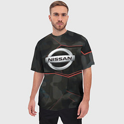 Футболка оверсайз мужская Nissan xtrail, цвет: 3D-принт — фото 2