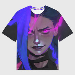Мужская футболка оверсайз League Of Legends Arcane ДЖИНКС Jinx Powder