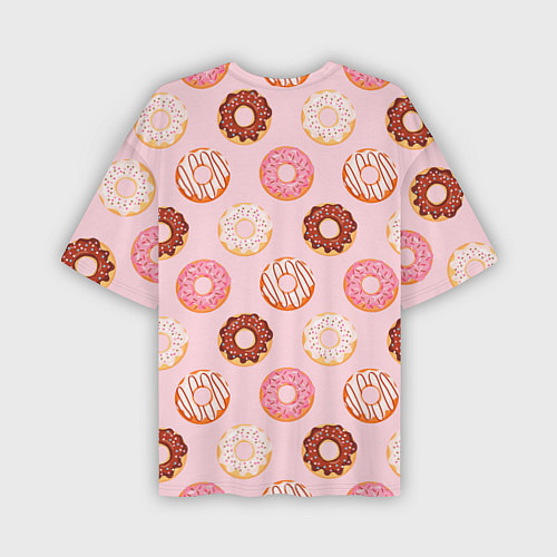 Мужская футболка оверсайз Pink donuts / 3D-принт – фото 2