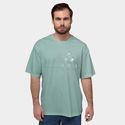 Футболка оверсайз мужская На службе здоровья, цвет: 3D-принт — фото 2