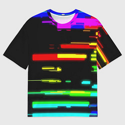 Футболка оверсайз мужская Color fashion glitch, цвет: 3D-принт