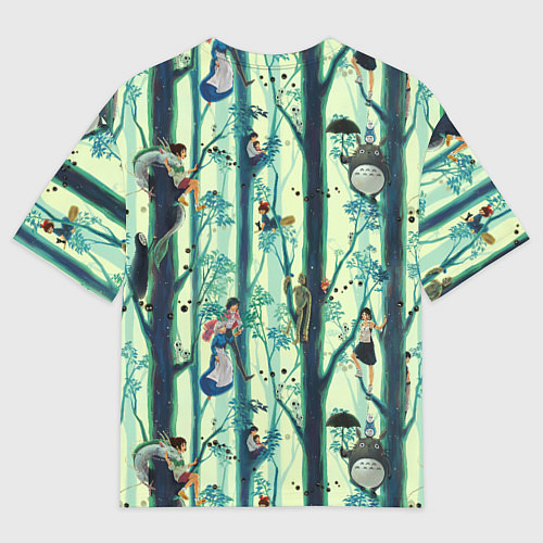 Мужская футболка оверсайз Ghibli All / 3D-принт – фото 2