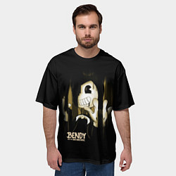 Футболка оверсайз мужская Bendy And The Ink Machine подтеки, цвет: 3D-принт — фото 2