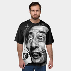 Футболка оверсайз мужская Salvador Dali - grimace, цвет: 3D-принт — фото 2