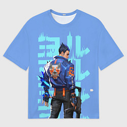 Футболка оверсайз мужская Юру спиной, цвет: 3D-принт