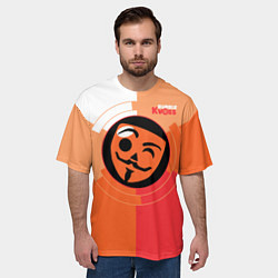 Футболка оверсайз мужская Бабл Квас - Bubble Kvass, цвет: 3D-принт — фото 2