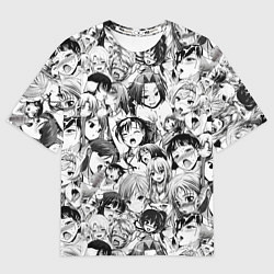 Футболка оверсайз мужская АХЕГАО - AHEGAO, цвет: 3D-принт