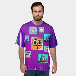Футболка оверсайз мужская Babl Kvas Items, цвет: 3D-принт — фото 2