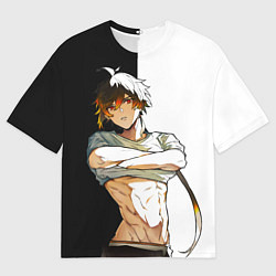 Мужская футболка оверсайз Чжун Ли в хорошей форме GENSHIN IMPACT