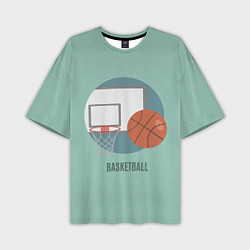 Мужская футболка оверсайз Basketball Спорт