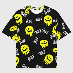 Футболка оверсайз мужская SMILE smile граффити, цвет: 3D-принт