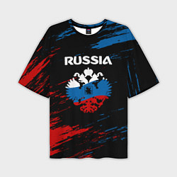 Футболка оверсайз мужская Russia Герб в стиле, цвет: 3D-принт