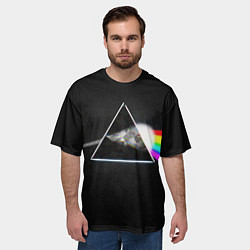 Футболка оверсайз мужская PINK FLOYD - ПИНК ФЛОЙД ГЛИТЧ, цвет: 3D-принт — фото 2