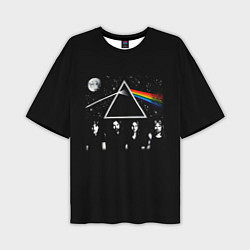 Футболка оверсайз мужская PINK FLOYD LOGO ПИНК ФЛОЙД НЕБО, цвет: 3D-принт