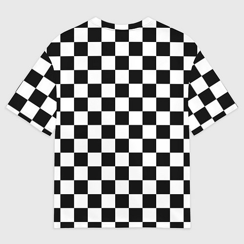 Мужская футболка оверсайз Chess Squares Cubes / 3D-принт – фото 2
