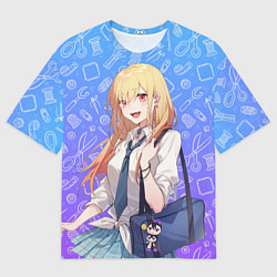 Мужская футболка оверсайз Китагава Марин эта фарфоровая кукла влюбилась