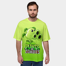 Футболка оверсайз мужская Lants vs Zombies - Тристрел, цвет: 3D-принт — фото 2