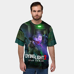 Футболка оверсайз мужская Dying Light: Stay Human - логово зомби, цвет: 3D-принт — фото 2