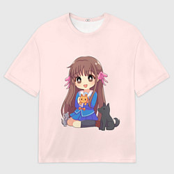 Футболка оверсайз мужская Кроха Тору, цвет: 3D-принт