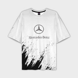 Мужская футболка оверсайз Mercedes-Benz - White texture