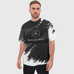 Футболка оверсайз мужская Mercedes-Benz - Темный, цвет: 3D-принт — фото 2