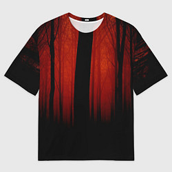 Мужская футболка оверсайз Красный хоррор