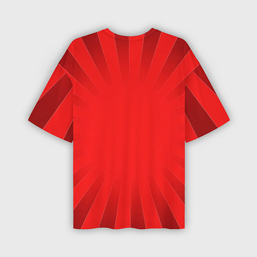 Мужская футболка оверсайз Honda красные линии / 3D-принт – фото 2